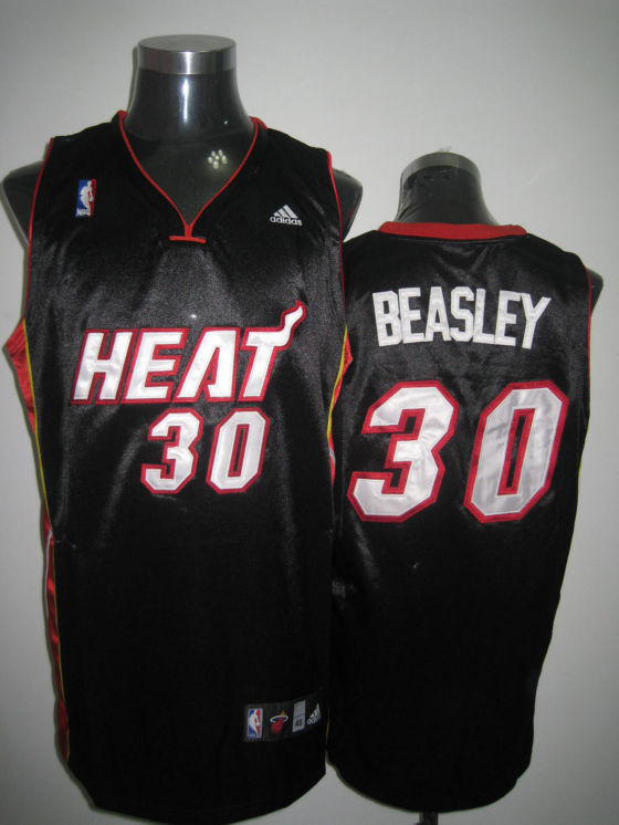 Miami Heat Beasley Black Red White Jersey